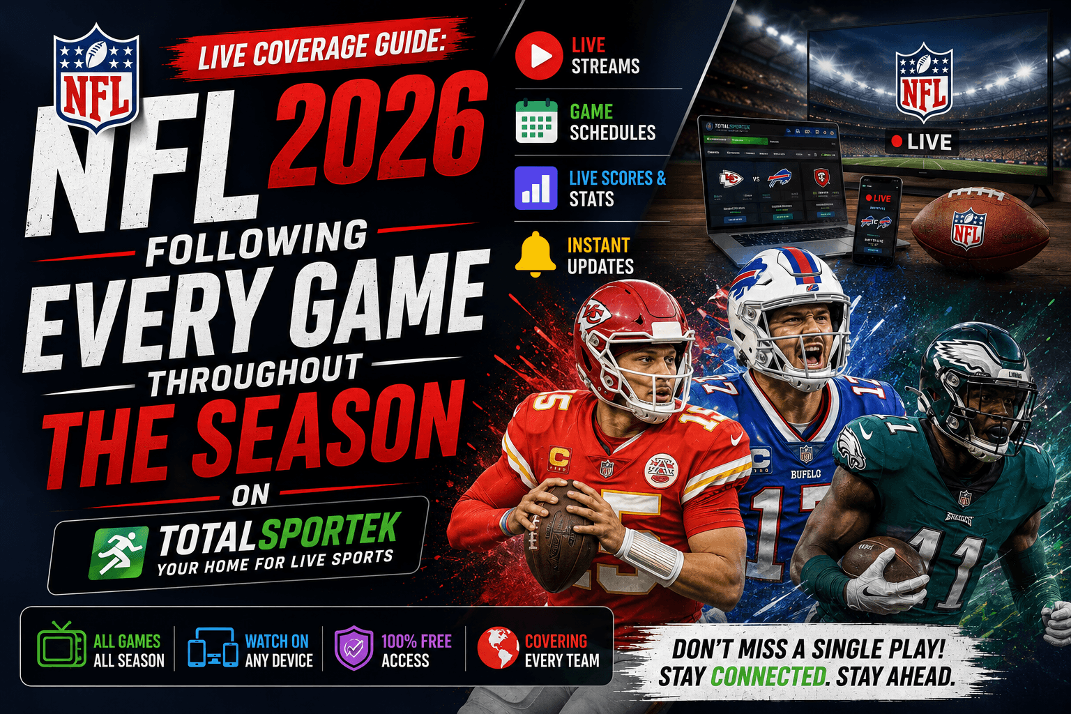 NFL 2026 Live Coverage Guide: Following Every Game Throughout the Season on Totalsportek