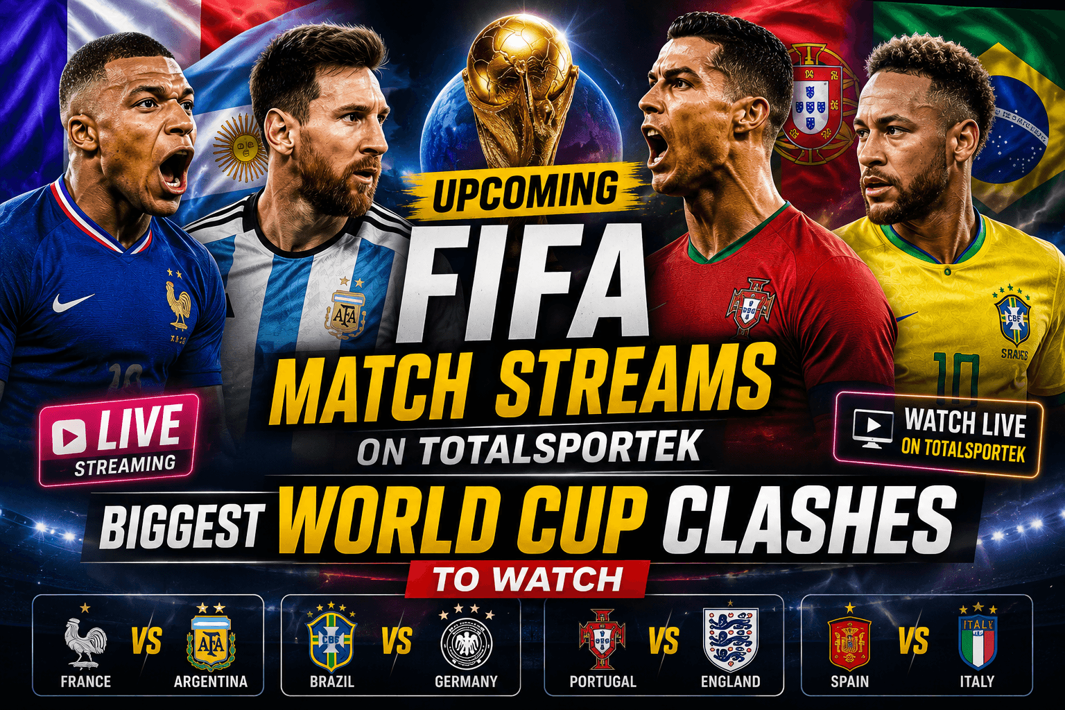 Upcoming FIFA Match Streams on Totalsportek: Biggest World Cup Clashes to Watch