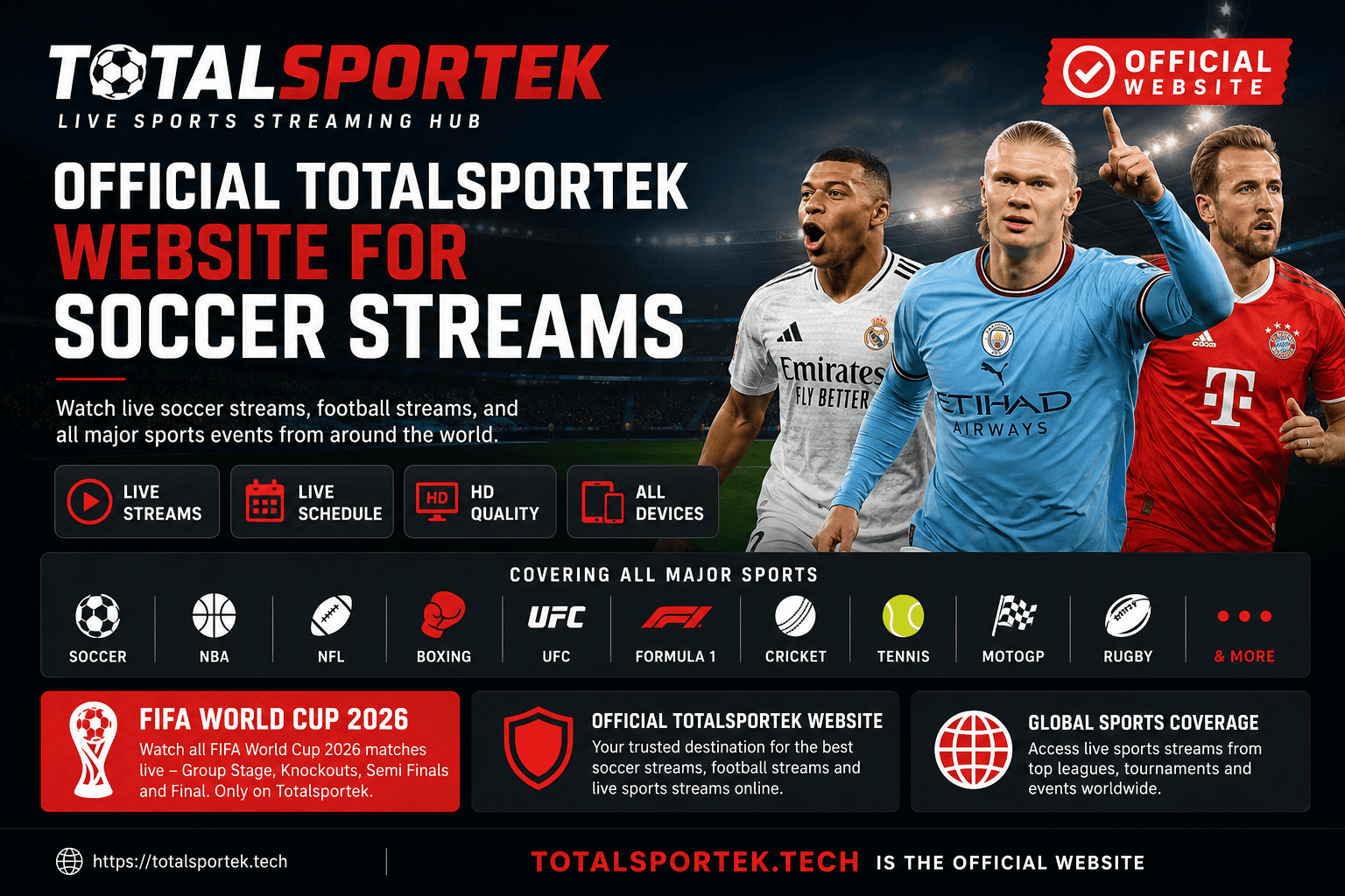 Official Totalsportek Website for Soccer Streams